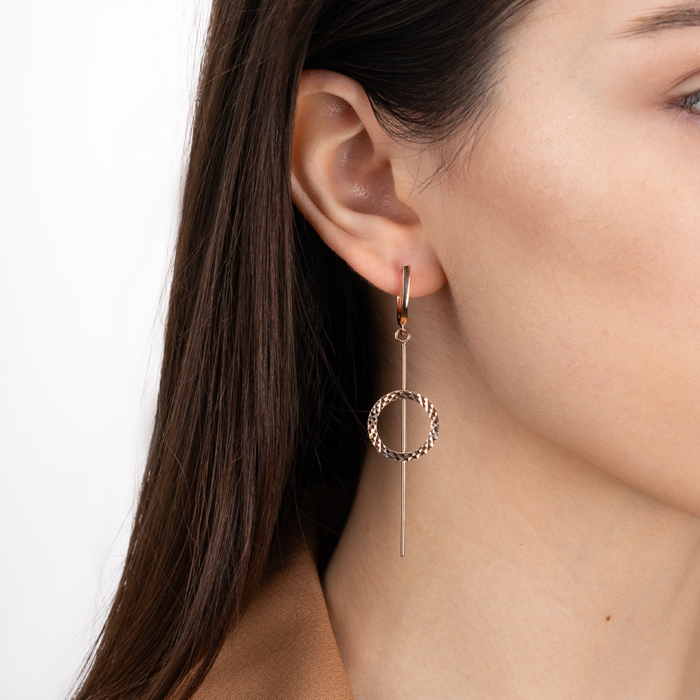 Золоті сережки-підвіски. Артикул 02403/01/2