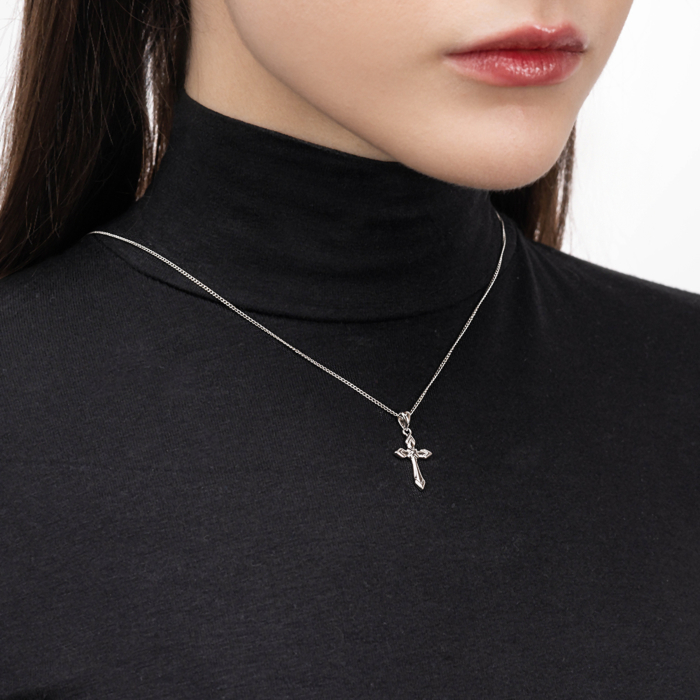 Срібний декоративний хрестик. Артикул G00032-P/12