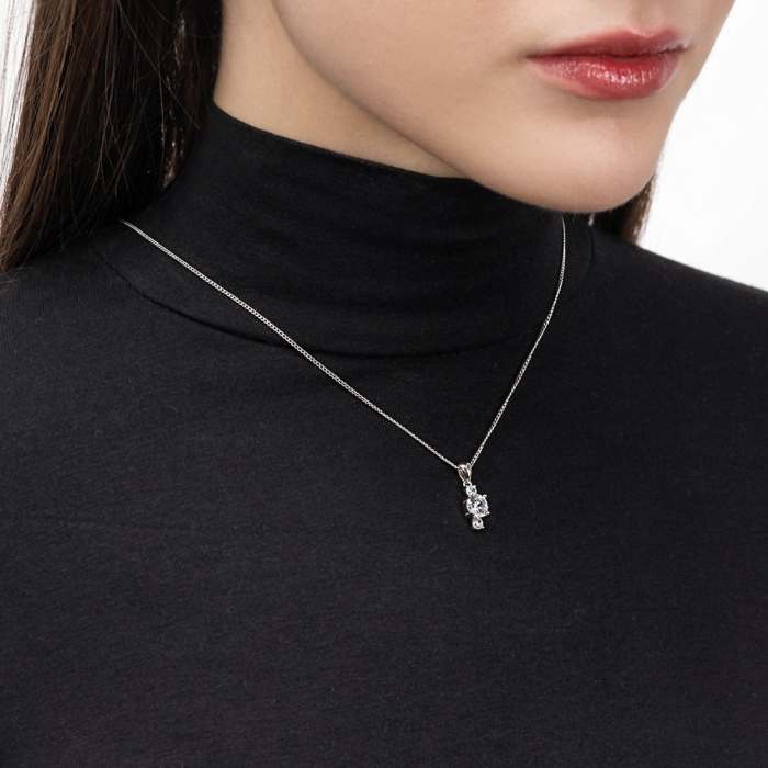 Срібна підвіска з фіанітами. Артикул SZDN08818-P/12/1