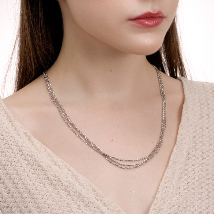 Срібний ланцюжок. Артикул BRILLANTINA 3FILE-1-L/12