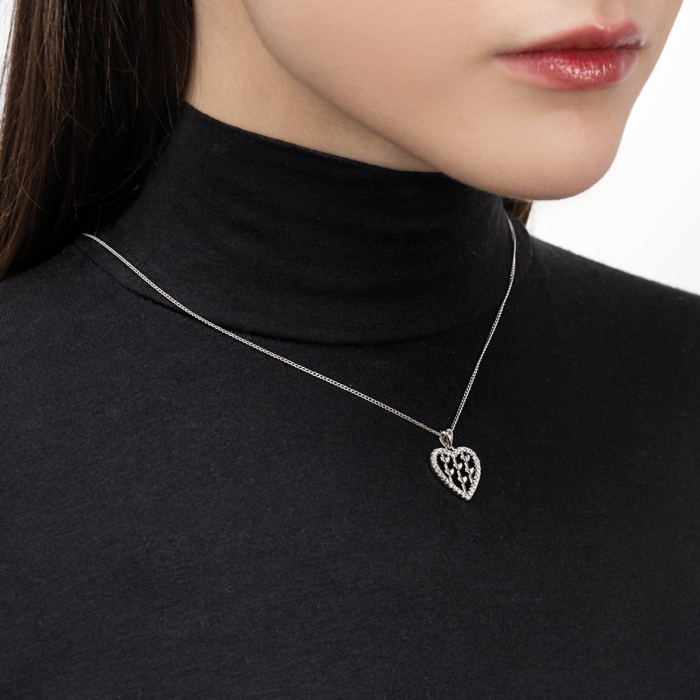 Срібна підвіска з фіанітами. Артикул SZDP00415-P/12/1