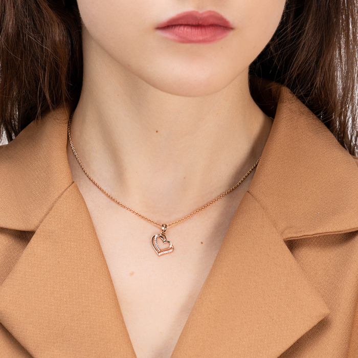 Золота підвіска з фіанітами. Артикул 32583/01/1/1