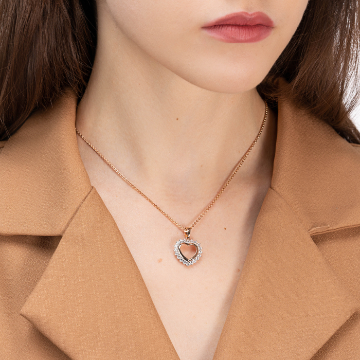 Золота підвіска з фіанітами. Артикул 32565/01/1/17