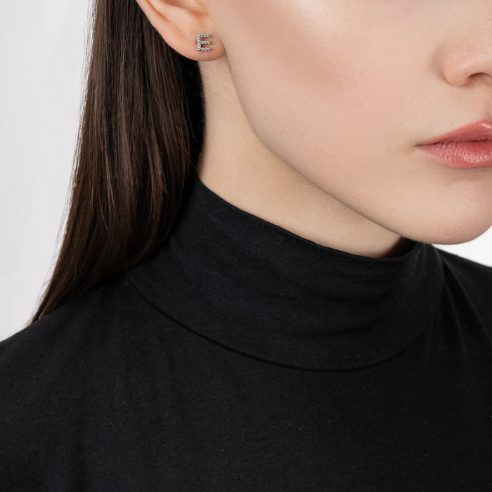 Серебряные серьги с фианитами. Артикул OE04126A-E/12/1