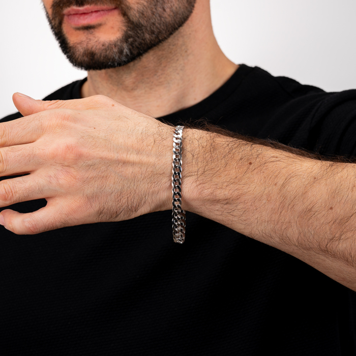 Серебряный браслет. Артикул 08 S FLAT-B/12