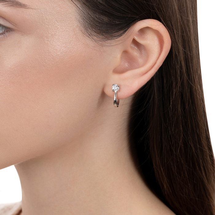 Золотые серьги с фианитом. Артикул 2962/б кп