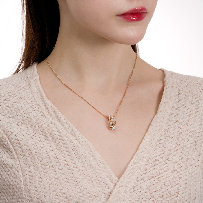 Золота підвіска з фіанітами. Артикул 32758/01/1/3