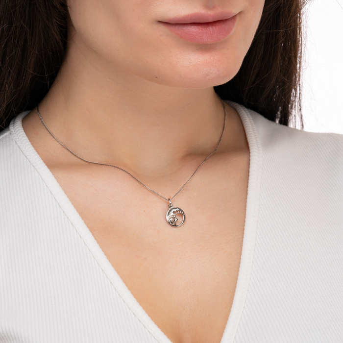 Срібна підвіска з фіанітом. Артикул GP01839A-P/12/1