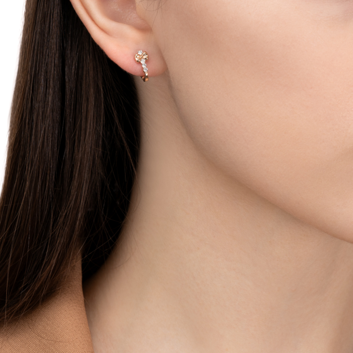 Золоті сережки з фіанітами. Артикул 23646/01/1/3