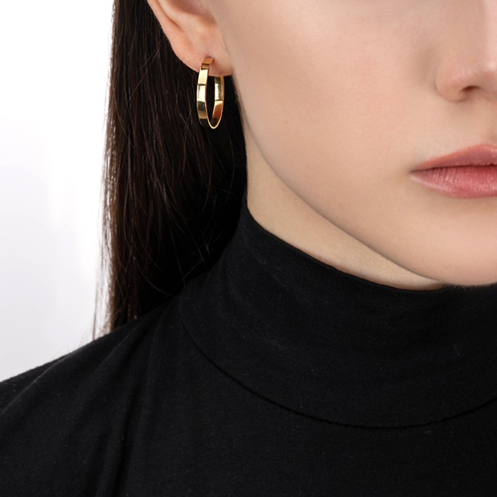 Серебряные пуссеты. Артикул ORT  8955 G-E/20