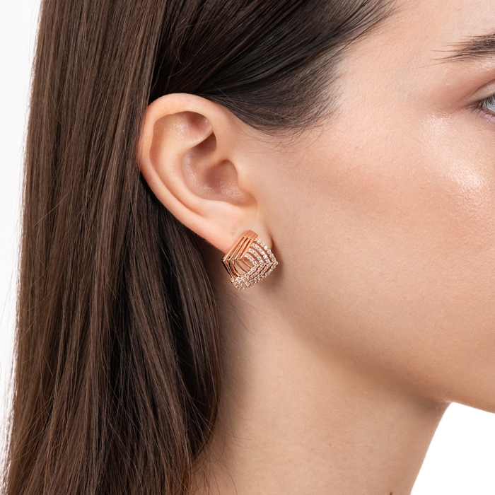 Золоті сережки з фіанітами. Артикул 22213/01/0/13