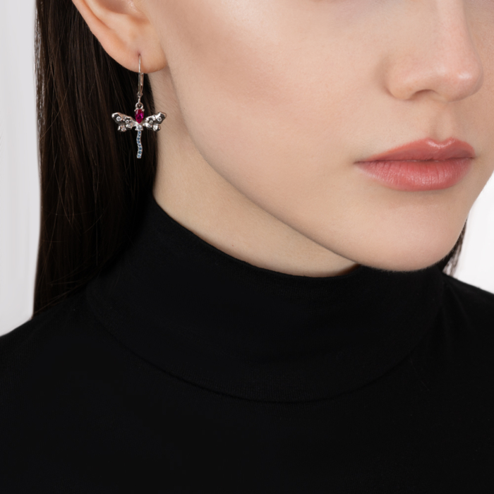 Серебряные серьги с фианитами. Артикул ME15988A-E/12/4821