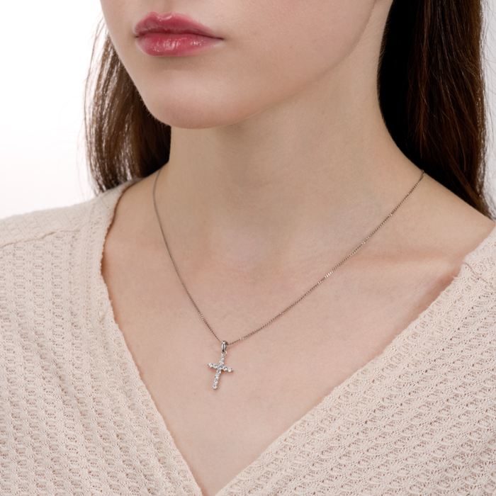 Серебряный крестик. Артикул PE00955-P/12/1