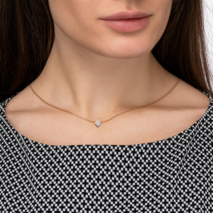 Золота підвіска з діамантами. Артикул 809015/01/1/8007