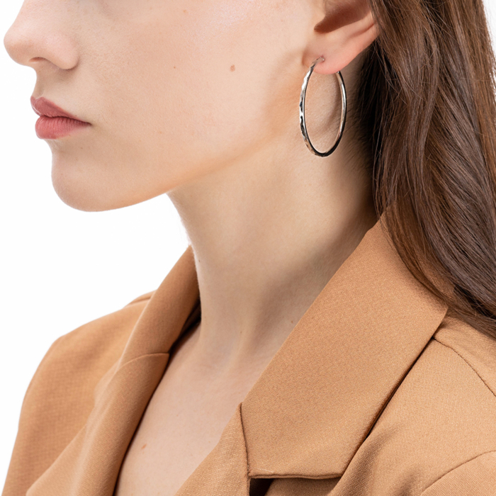 Срібні сережки-конго. Артикул SE00602-E/12