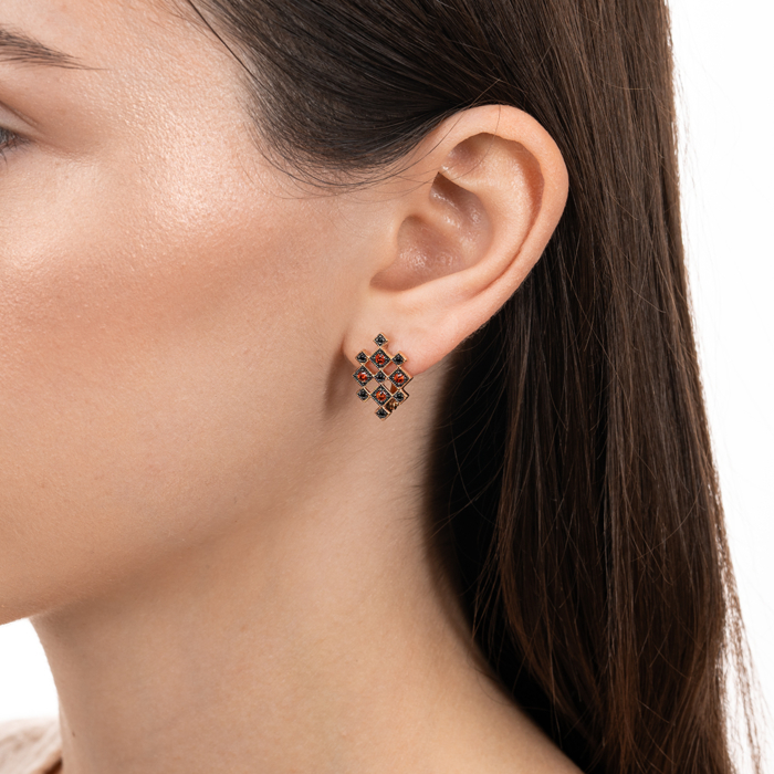 Золотые серьги с фианитами. Артикул 23247/01/1/4410