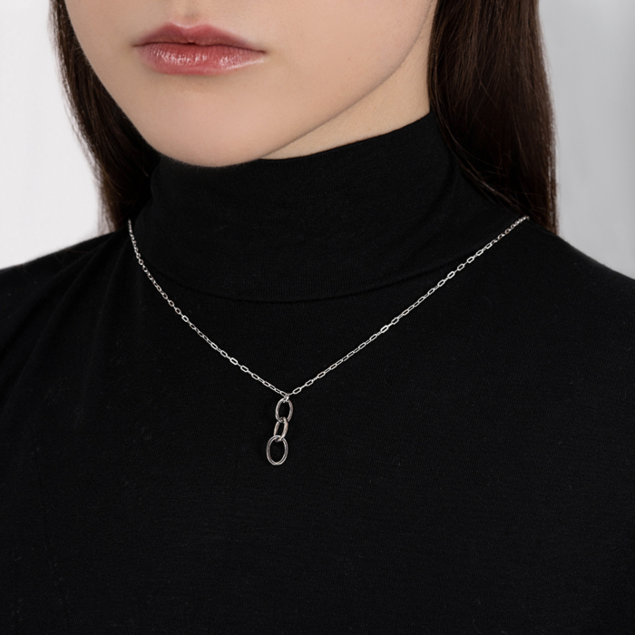 Серебряное колье. Артикул CLT 11794 RH-K/12
