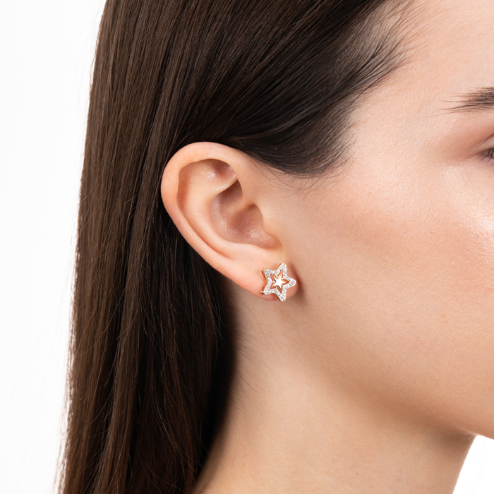 Золоті сережки з фіанітами. Артикул 23640/01/1/1