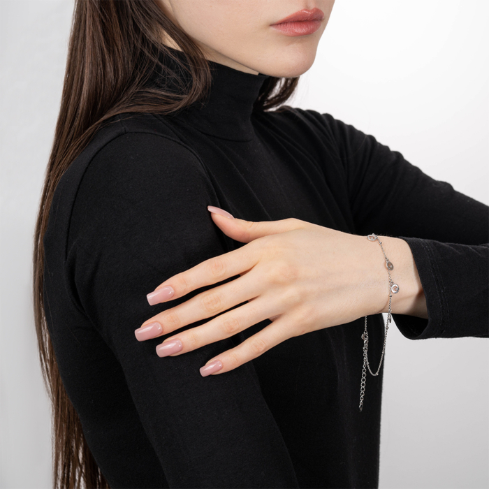 Срібний браслет з фіанітами. Артикул MB11945AA-B/12/1