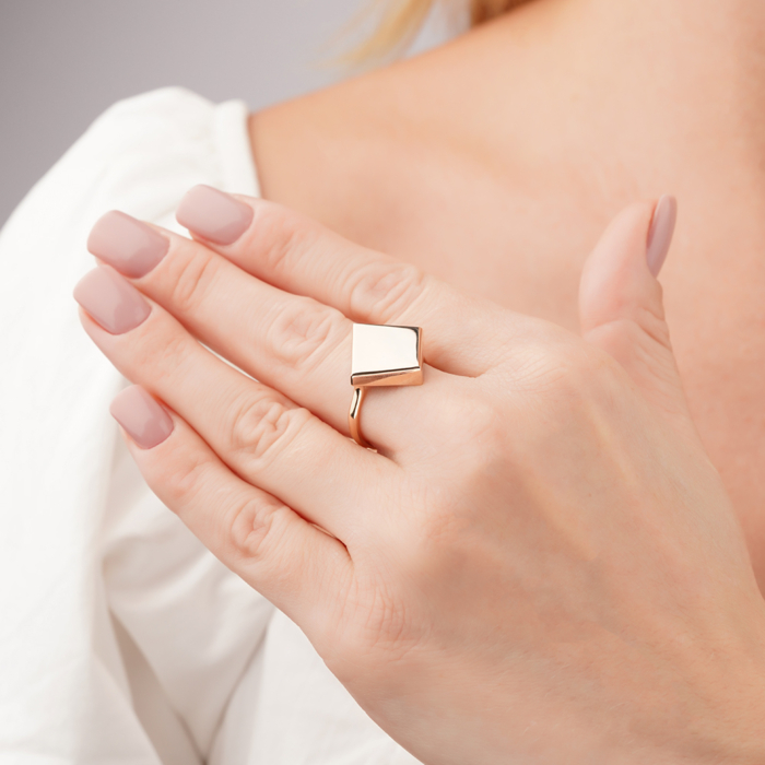 Золота каблучка без вставки P-K-3104-1-R/01