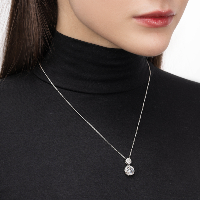 Срібна підвіска з фіанітами. Артикул SZDN08836-P/12/1