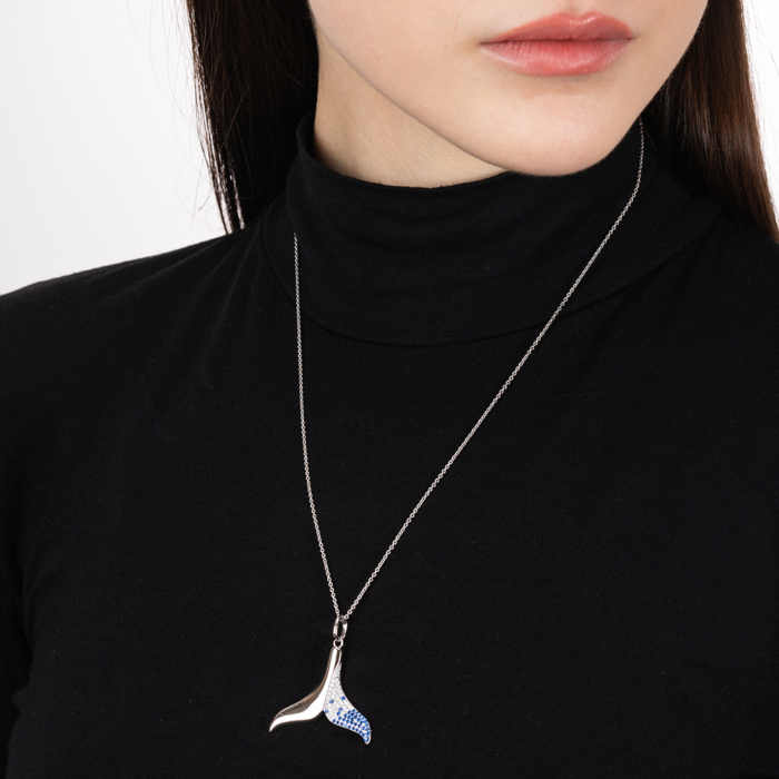 Серебряное колье с фианитами. Артикул MN12237AA-K/12/1511