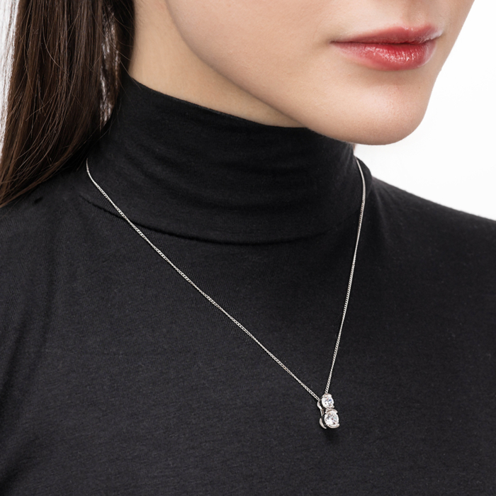 Серебряная подвеска с фианитами. Артикул SZDN08785-P/12/1