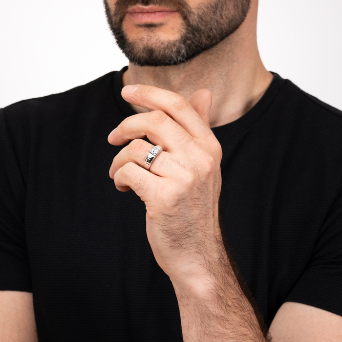 Серебряная печатка. Артикул 2R11891-R/12/1