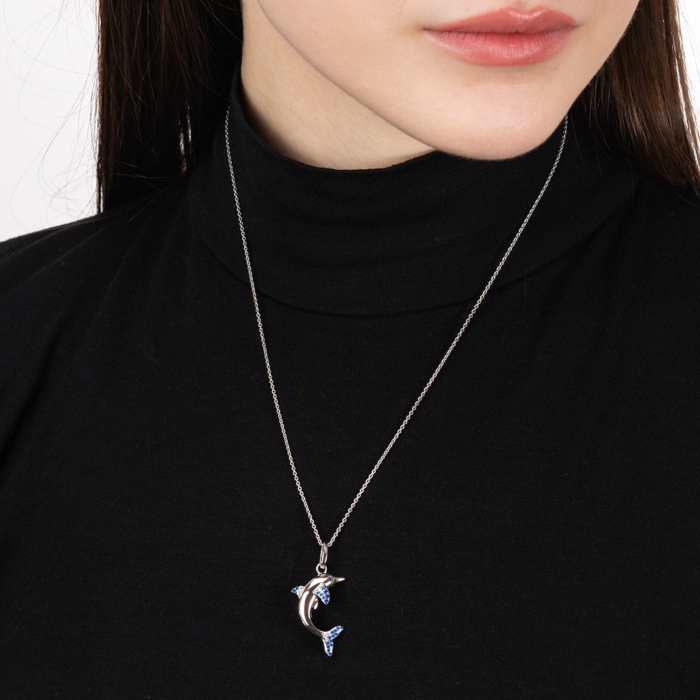 Срібне кольє з фіанітами. Артикул MN12231AA-K/12/1511