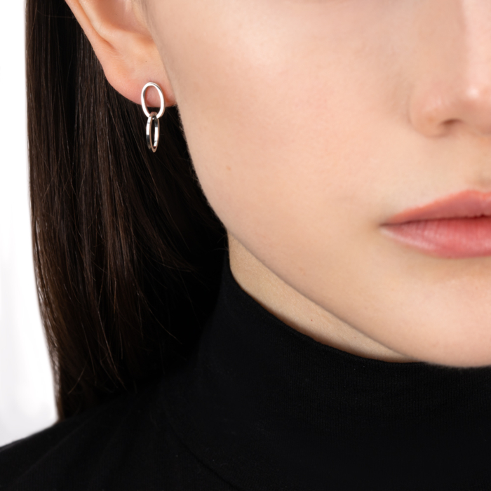 Срібні сережки. Артикул ORT  8921 RH-E/12