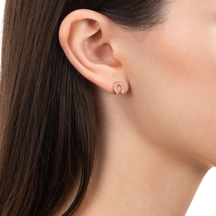 Золоті сережки з фіанітами. Артикул 22850/01/1/1