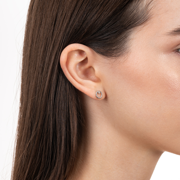 Золотые серьги с фианитами. Артикул 23464/02/1/46