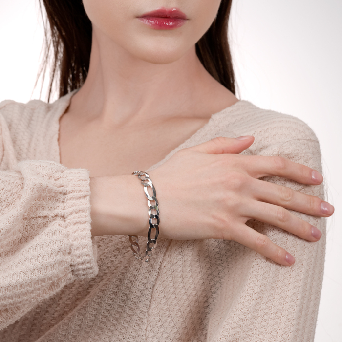 Срібний браслет. Артикул 073 S. FLAT-2-B/12