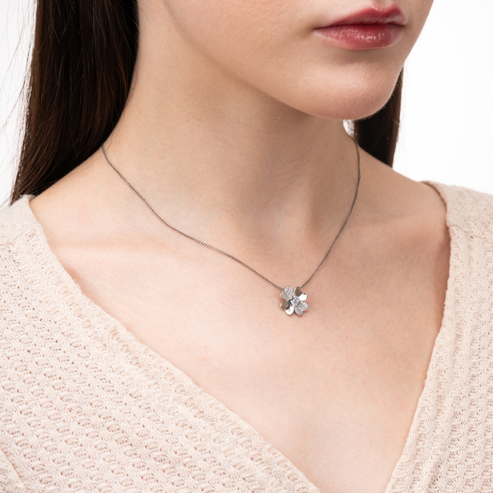 Срібна підвіска з фіанітами. Артикул SZDN08838-P/12/1