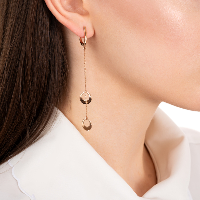 Золотые серьги-подвески. Артикул 02430/01/0