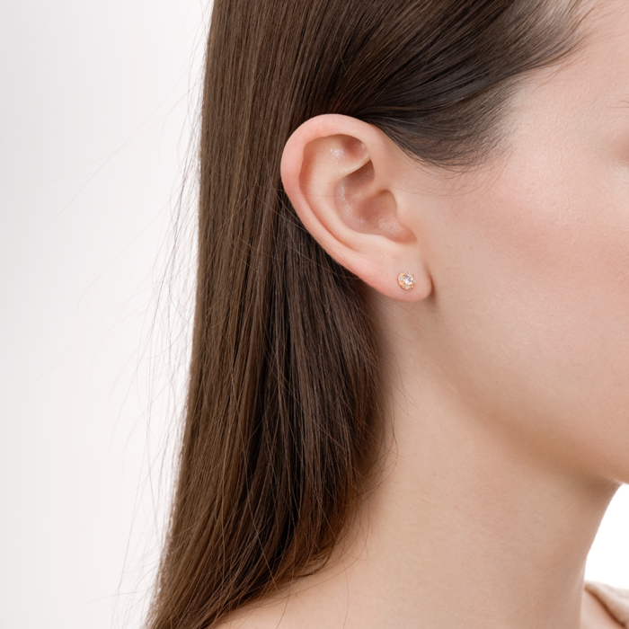 Золоті сережки з фіанітами. Артикул 21339-з/01/0/76