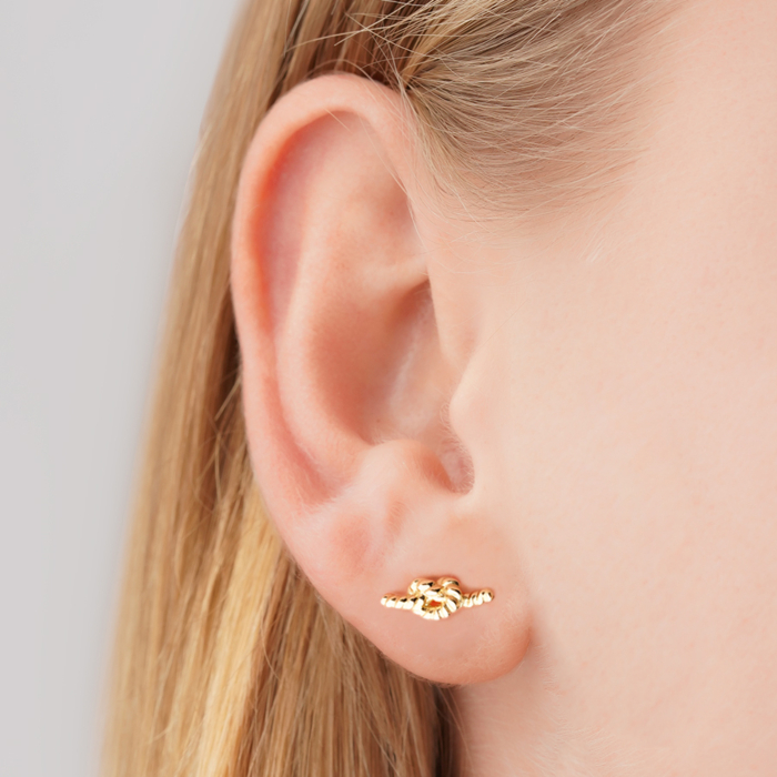 Серьги-пуссеты из желтого золота без вставки 27015/03/0