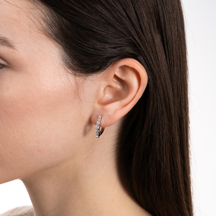 Серебряные серьги с фианитами. Артикул SZDE15070-E/12/1