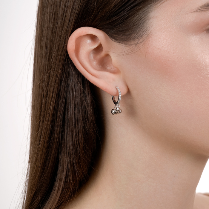 Серебряные серьги с фианитами. Артикул B00919-E/12/1