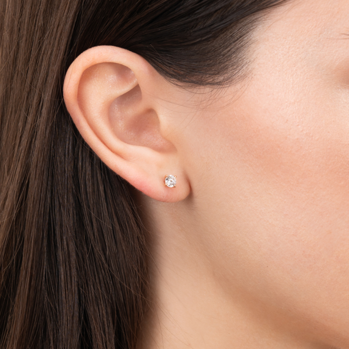 Золоті сережки з фіанітом. Артикул 23466/01/0/29