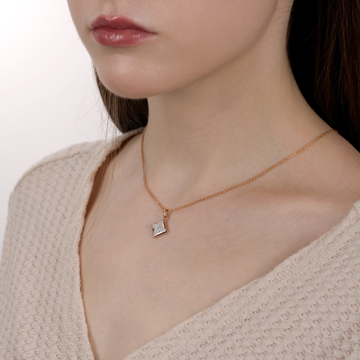 Золота підвіска з фіанітами. Артикул 32727/01/1/1