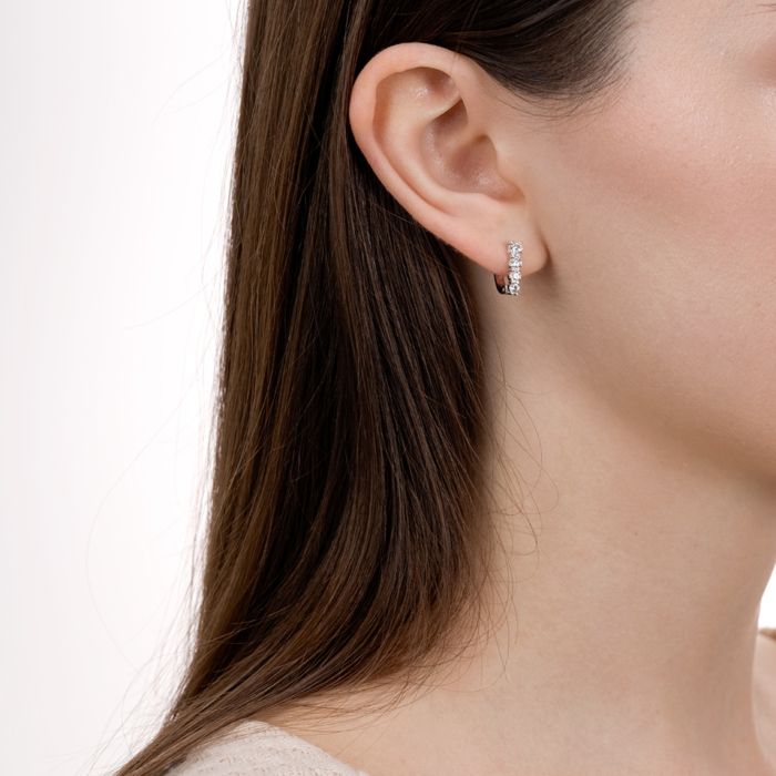 Золоті сережки з фіанітами. Артикул 21881/02/1/1421