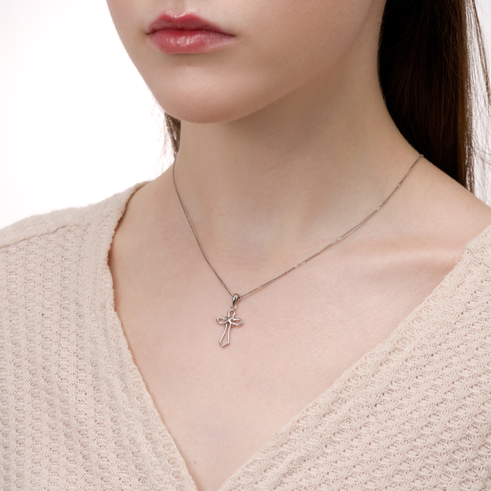 Срібний хрестик. Артикул G00022-P/12