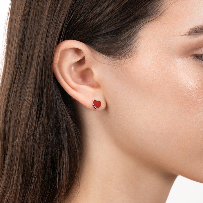 Срібні сережки з сердоліком. Артикул DSE00878-E/12/21140