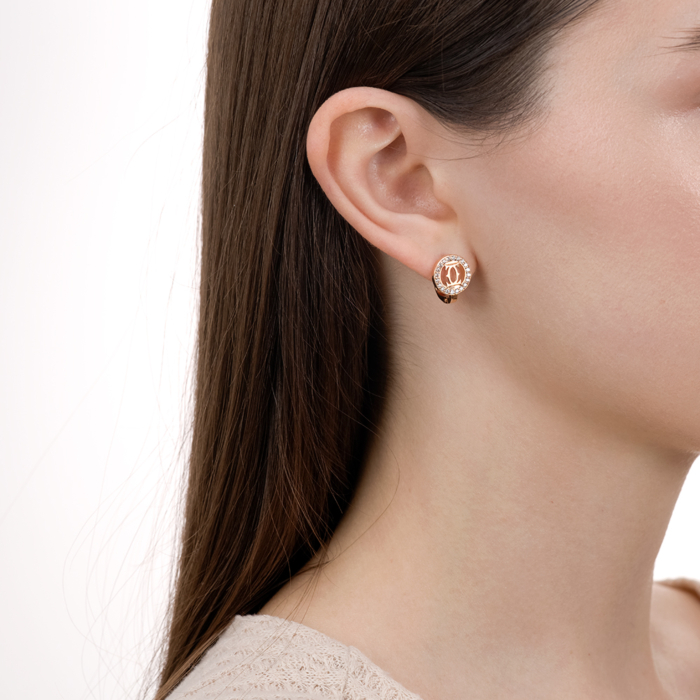 Золотые серьги с фианитами. Артикул 23612/01/0/13