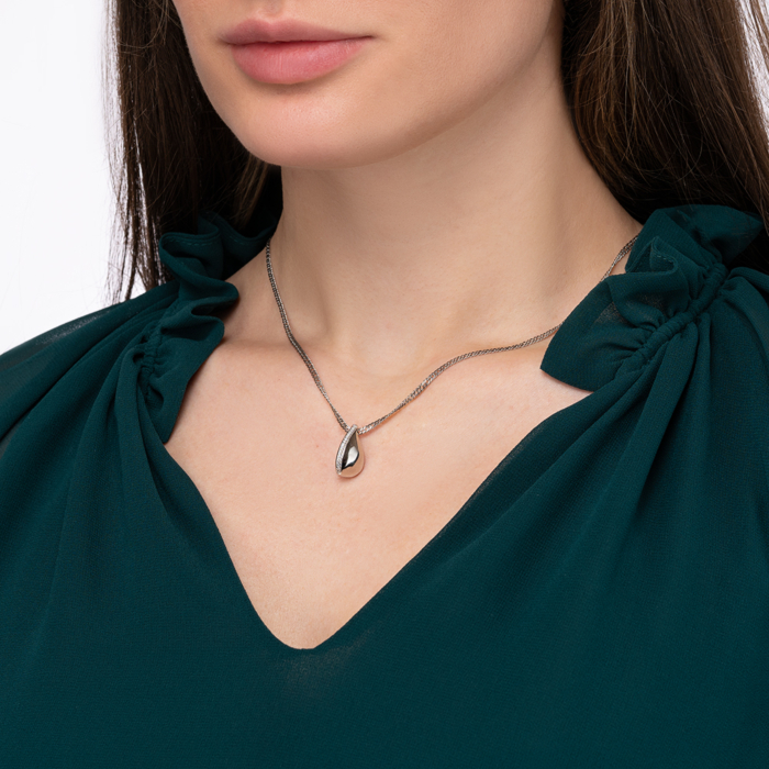 Срібна підвіска з фіанітами. Артикул MP14416A-P/12/1