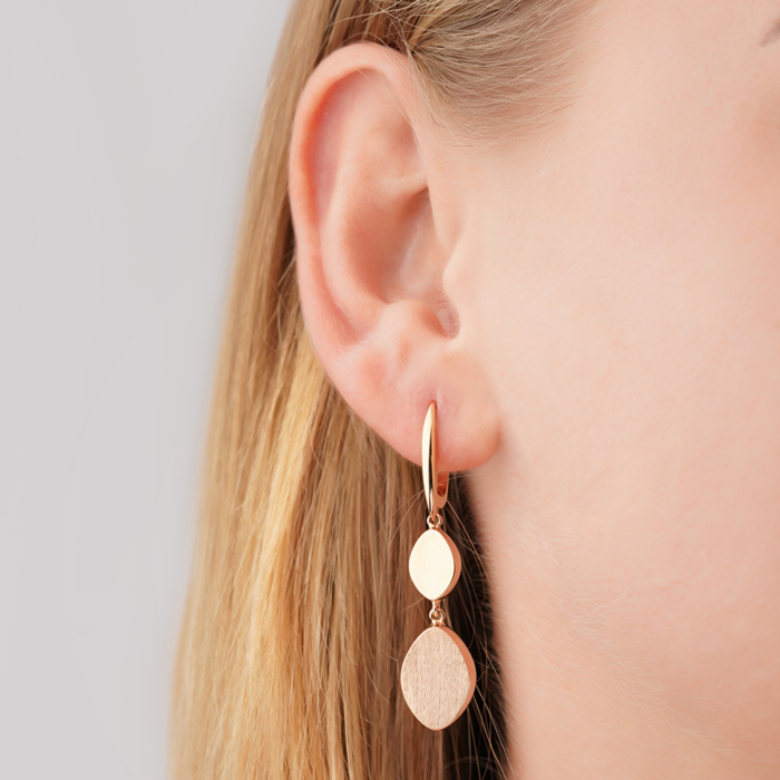 Золотые серьги без вставки P-K-5031-E/01