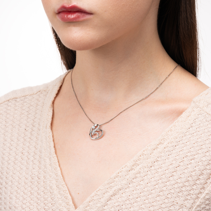 Срібна підвіска з фіанітами. Артикул SZDP00466-P/12/1