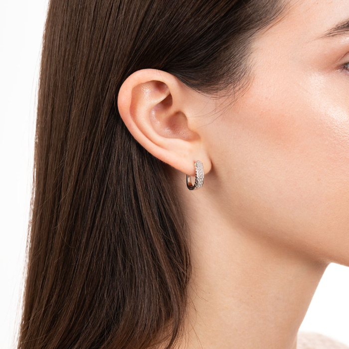 Срібні сережки з фіанітами. Артикул PB05319-E/12/1