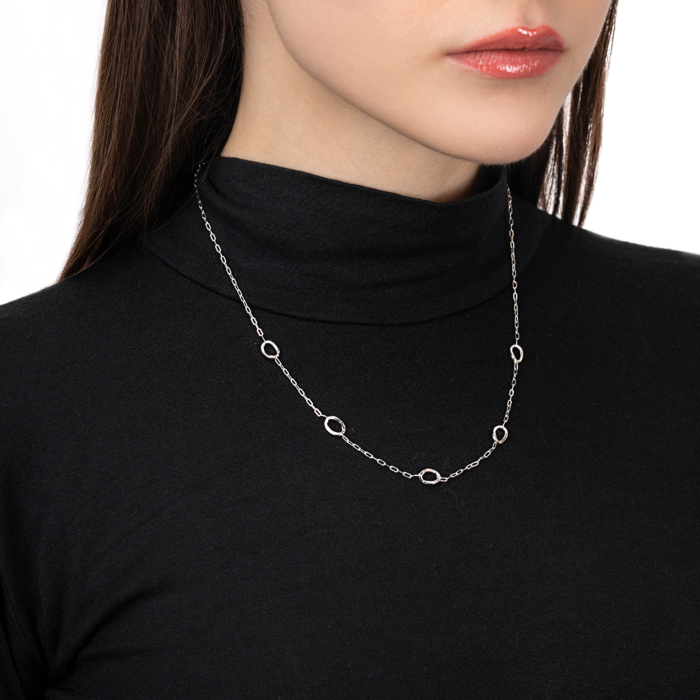 Серебряное колье. Артикул CLT 11788 RH-K/12